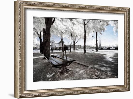 Look at the Place de la Concorde - In the Style of Oil Painting-Philippe Hugonnard-Framed Giclee Print