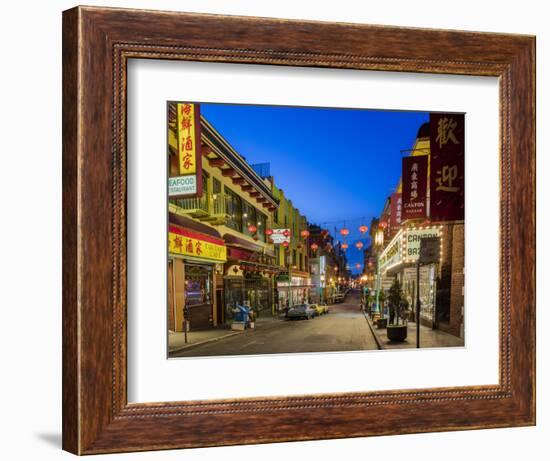 Look Down Grant Street in Chinatown at Dusk in San Francisco, California, Usa-Chuck Haney-Framed Photographic Print