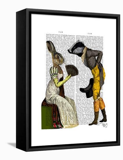 Look of Love Regency Badger and Hare Couple-Fab Funky-Framed Stretched Canvas