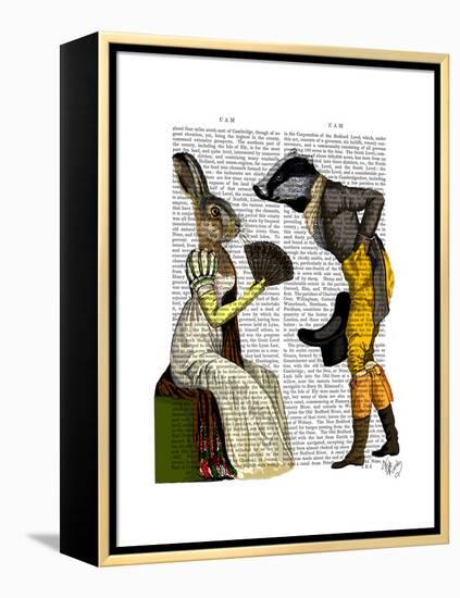 Look of Love Regency Badger and Hare Couple-Fab Funky-Framed Stretched Canvas