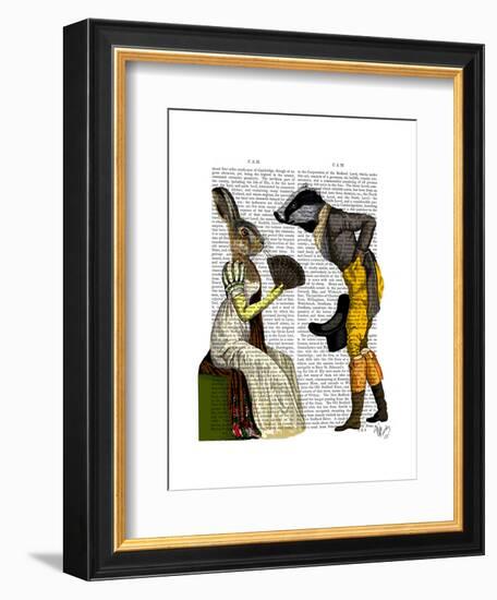 Look of Love Regency Badger and Hare Couple-Fab Funky-Framed Art Print