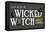 Look Out for the Wicked Witch - Happy Halloween-Lantern Press-Framed Stretched Canvas