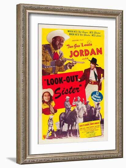 LOOK OUT SISTER, Suzette Harbin, Louis Jordan, 1947-null-Framed Art Print