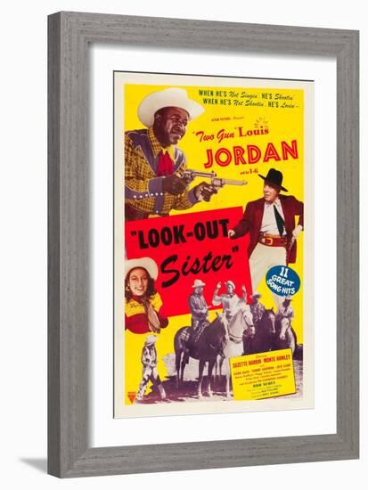 LOOK OUT SISTER, Suzette Harbin, Louis Jordan, 1947-null-Framed Art Print