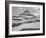 Looking Across Barren Land To Mountains From Logan Pass Glacier National Park Montana. 1933-1942-Ansel Adams-Framed Art Print