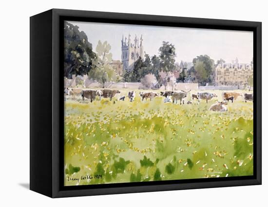 Looking across Christ Church Meadows, 1989-Lucy Willis-Framed Premier Image Canvas