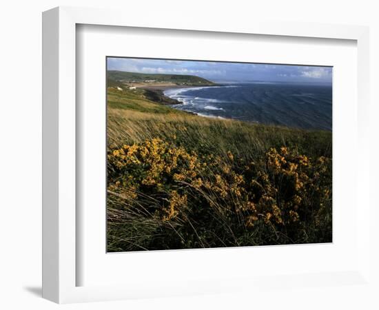 Looking across Croyde Bay from Baggy Point, North Devon, England, United Kingdom, Europe-David Pickford-Framed Photographic Print