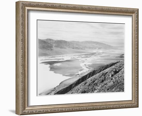 Looking Across Desert Toward Mountains "Death Valley National Monument" California. 1933-1942-Ansel Adams-Framed Art Print