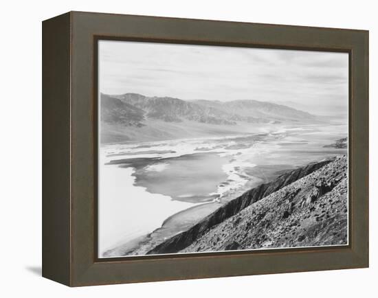 Looking Across Desert Toward Mountains "Death Valley National Monument" California. 1933-1942-Ansel Adams-Framed Stretched Canvas