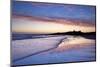 Looking across Embleton Bay at Sunrise Towards the Silhouetted Ruins of Dunstanburgh Castle-Lee Frost-Mounted Photographic Print
