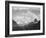 Looking Across Forest To Mountains And Clouds "In Glacier National Park" Montana. 1933-1942-Ansel Adams-Framed Art Print