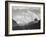 Looking Across Forest To Mountains And Clouds "In Glacier National Park" Montana. 1933-1942-Ansel Adams-Framed Art Print