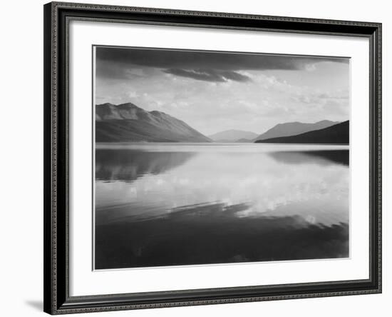 Looking Across Lake Toward Mts "Evening McDonald Lake Glacier National Park" Montana 1933-1942-Ansel Adams-Framed Art Print