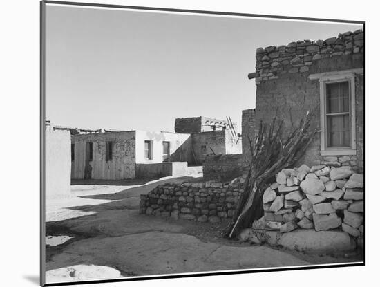 Looking Across Street Toward Houses "Acoma Pueblo. [NHL New Mexico]" 1933-1942-Ansel Adams-Mounted Art Print