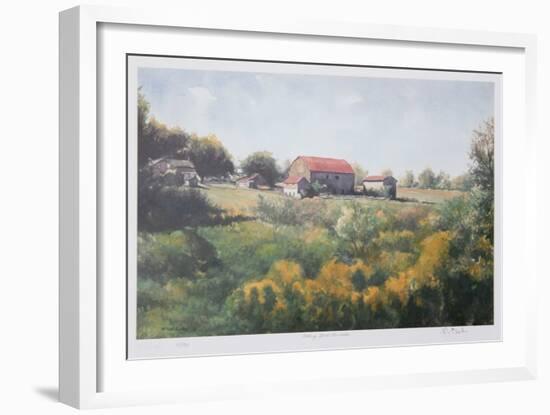 Looking Across the Field-Neville Clarke-Framed Collectable Print