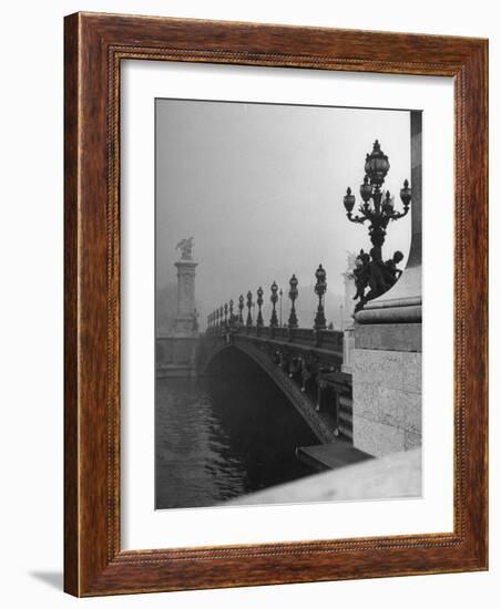 Looking Across the Pont Alexandre III Bridge Toward the Grand Palace-Ed Clark-Framed Premium Photographic Print