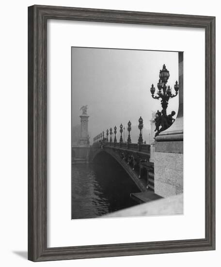 Looking Across the Pont Alexandre III Bridge Toward the Grand Palace-Ed Clark-Framed Premium Photographic Print