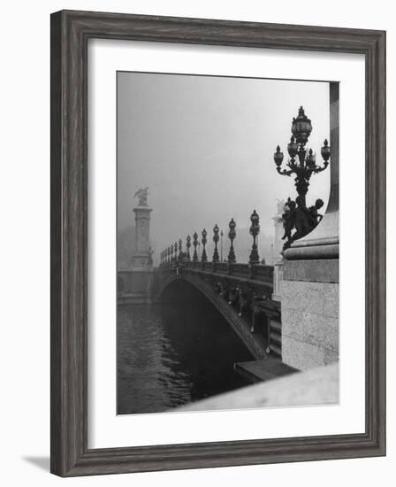 Looking Across the Pont Alexandre III Bridge Toward the Grand Palace-Ed Clark-Framed Photographic Print