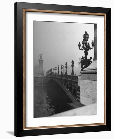 Looking Across the Pont Alexandre III Bridge Toward the Grand Palace-Ed Clark-Framed Photographic Print