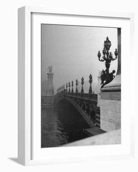 Looking Across the Pont Alexandre III Bridge Toward the Grand Palace-Ed Clark-Framed Photographic Print