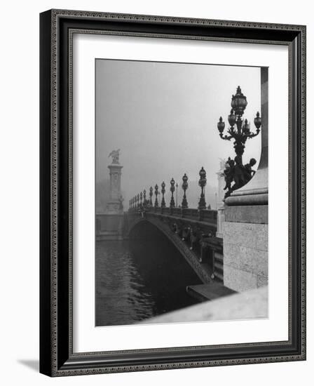 Looking Across the Pont Alexandre III Bridge Toward the Grand Palace-Ed Clark-Framed Photographic Print