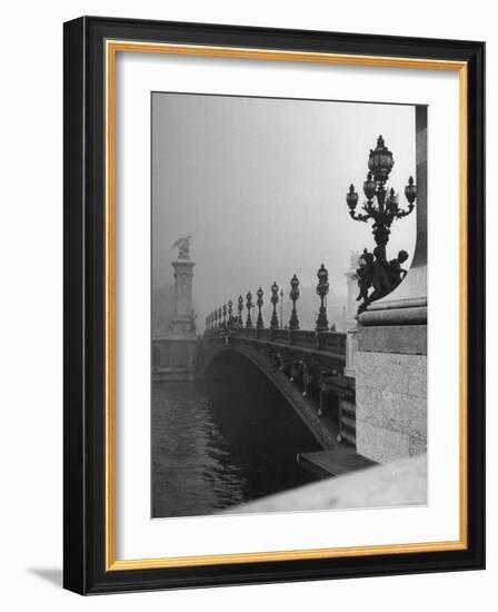 Looking Across the Pont Alexandre III Bridge Toward the Grand Palace-Ed Clark-Framed Photographic Print