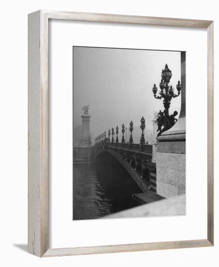 Looking Across the Pont Alexandre III Bridge Toward the Grand Palace-Ed Clark-Framed Photographic Print