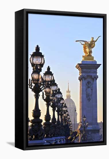 Looking across the Pont Alexandre Iii to the Dome Church, Paris, France, Europe-Neil-Framed Premier Image Canvas