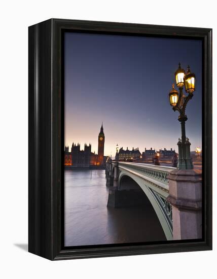 Looking across the River Thames Towards the Houses of Parliament and Westminster Bridge, London, En-Julian Elliott-Framed Premier Image Canvas