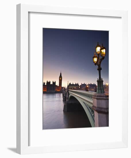 Looking across the River Thames Towards the Houses of Parliament and Westminster Bridge, London, En-Julian Elliott-Framed Premium Photographic Print