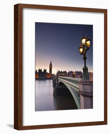 Looking across the River Thames Towards the Houses of Parliament and Westminster Bridge, London, En-Julian Elliott-Framed Premium Photographic Print