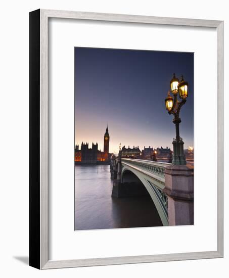 Looking across the River Thames Towards the Houses of Parliament and Westminster Bridge, London, En-Julian Elliott-Framed Premium Photographic Print