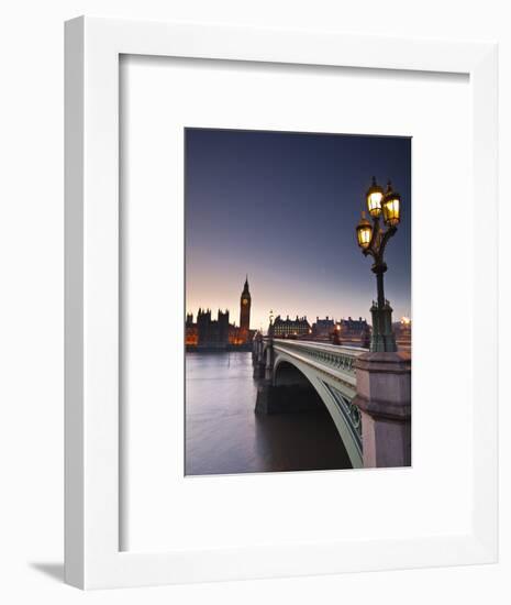 Looking across the River Thames Towards the Houses of Parliament and Westminster Bridge, London, En-Julian Elliott-Framed Photographic Print