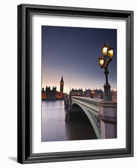 Looking across the River Thames Towards the Houses of Parliament and Westminster Bridge, London, En-Julian Elliott-Framed Photographic Print