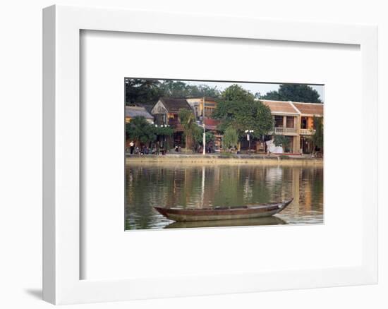 Looking across the Thu Bon River to the ancient town of Hoi An, Vietnam-Paul Dymond-Framed Photographic Print