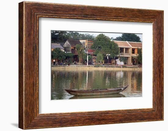 Looking across the Thu Bon River to the ancient town of Hoi An, Vietnam-Paul Dymond-Framed Photographic Print