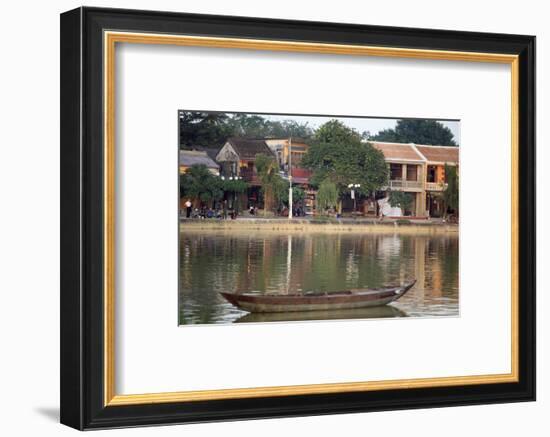 Looking across the Thu Bon River to the ancient town of Hoi An, Vietnam-Paul Dymond-Framed Photographic Print