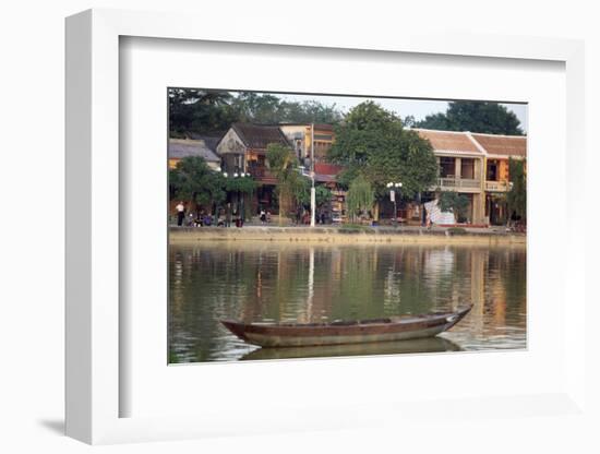 Looking across the Thu Bon River to the ancient town of Hoi An, Vietnam-Paul Dymond-Framed Photographic Print