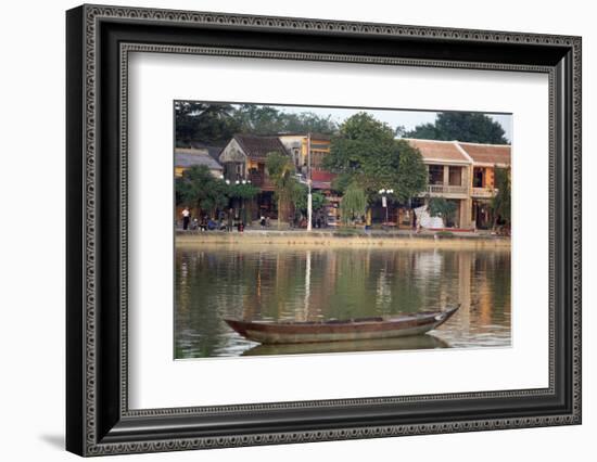 Looking across the Thu Bon River to the ancient town of Hoi An, Vietnam-Paul Dymond-Framed Photographic Print