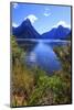 Looking across the Waters of Milford Sound Towards Mitre Peak on the South Island of New Zealand-Paul Dymond-Mounted Photographic Print