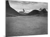 Looking Across Toward Snow-Capped Mts Lake In Fgnd "St. Mary's Lake Glacier NP" Montana. 1933-1942-Ansel Adams-Mounted Art Print
