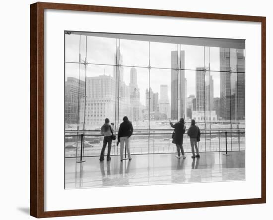 Looking at Ground Zero, Lower Manhattan, New York, USA-Walter Bibikow-Framed Photographic Print