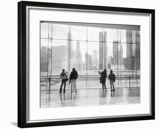 Looking at Ground Zero, Lower Manhattan, New York, USA-Walter Bibikow-Framed Photographic Print