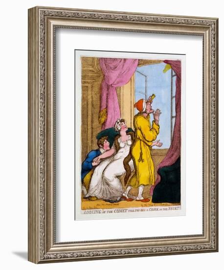 Looking at the Comet Till You Get a Criek in the Neck, 1811-Thomas Rowlandson-Framed Giclee Print