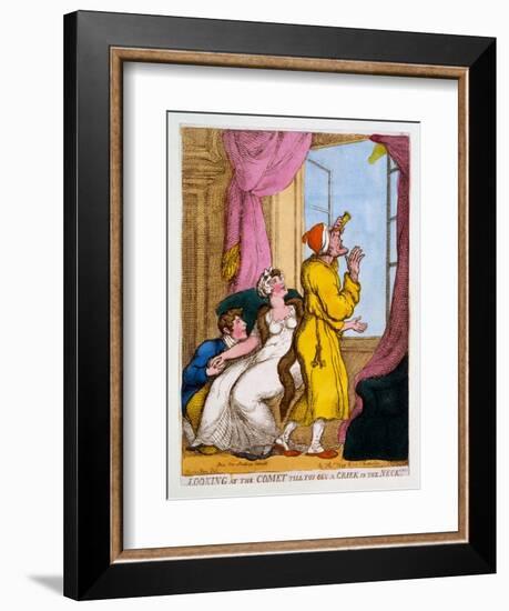 Looking at the Comet Till You Get a Criek in the Neck, 1811-Thomas Rowlandson-Framed Giclee Print