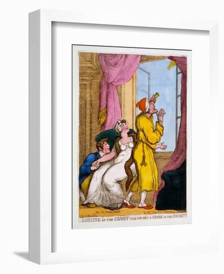 Looking at the Comet Till You Get a Criek in the Neck, 1811-Thomas Rowlandson-Framed Giclee Print