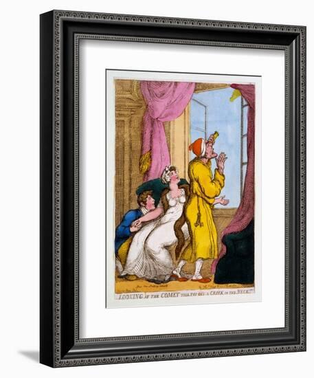 Looking at the Comet Till You Get a Criek in the Neck, 1811-Thomas Rowlandson-Framed Giclee Print