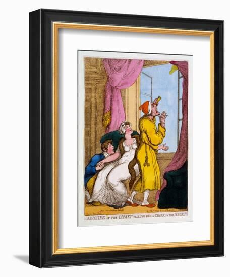 Looking at the Comet Till You Get a Criek in the Neck, 1811-Thomas Rowlandson-Framed Giclee Print