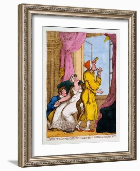 Looking at the Comet Till You Get a Criek in the Neck, 1811-Thomas Rowlandson-Framed Giclee Print