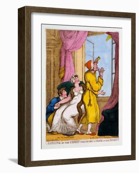 Looking at the Comet Till You Get a Criek in the Neck, 1811-Thomas Rowlandson-Framed Giclee Print